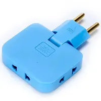 Переходник для вилок, сгибаемый, 3 входные розетки