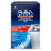 Special granular salt for dishwashers. Scale and plaque protection