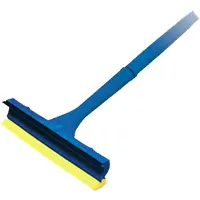 Window wiper with sponge, double-sided head 25 cm, handle of 85 cm