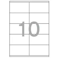 Бумага А4  самоклеющаяся, матовая белая, для офисной техники, разделенная на, 10 частей-105 х 57мм