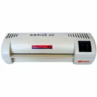 A3 Laminator: Laminating width - 240mm, speed - 0,3 m/min, thickness - max 0,6mm. Weight - 1,6 kg, dimensions - 450(L)*159(W)*72(H) mm