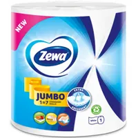 Խոհանոցային սրբիչ Zewa Jumbo 2 շերտ, գլանակ, որը հավասար է 7 սովորական սրբիչի գլանակի, 325 թերթ, մեկ թերթի չափը 22․5*23․6 սմ