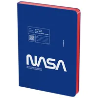 Ежедневник недатированный, А5, кожзам, "Ad Astra", 136л., синий, с рисунком, срез красный