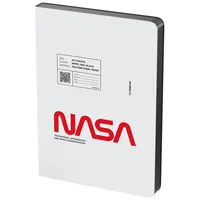 Ежедневник недатированный, А5, кожзам, "Ad Astra", 136л., белый, с рисункомб срез черный