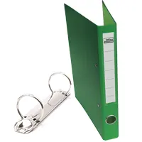 Папка регистр, O-образные 2 кольца, формат А4, толщина 4 см, зеленая