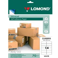 Paper A4 self-adhesive, mat white, for office machines, devided into, 14 piece - 105 x 42.3 mm, 2100095.