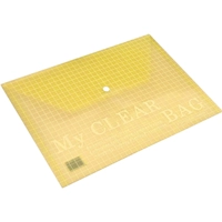 Button-type file, A4, transparent, yellow