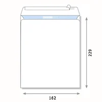 Envelope, white, A5, 176 x 254 mm, peal & seal (A4 paper folded 2 times), white.