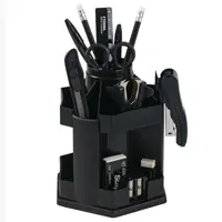 Набор столовый, 14 предметов, вращающийся, черный, Maxidesk.