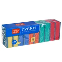 Губка для мытья посуды в упаковке 10 шт