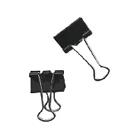 Binder clip, 15mm, efficiently binds up to 40 pages, 12 pieces in a pack