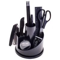 Desk Organizer "Slide", 12-Piece, Rotatable, Black, Русские Горки