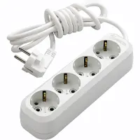 Удлинитель 4-х местный, с прочным 3-х метровым кабелем, 16 A, 250 V