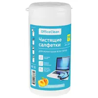 Անձեռոցիկներ (խոնավ) մոնիտորների մաքրման համար, տուփի մեջ 100 հատ, ծիրանի հոտով։