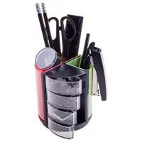 Desk Organizer "Витраж S 158" 11-Piece, Rotatable, Black/Color