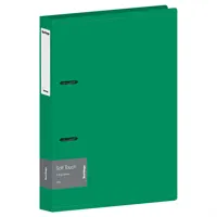 2 "O" type plastic ring binder, A4, "Soft Touch", 4cm, green